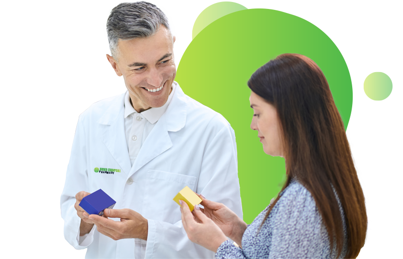 Pharmacist providing the NHS Pharmacy First service