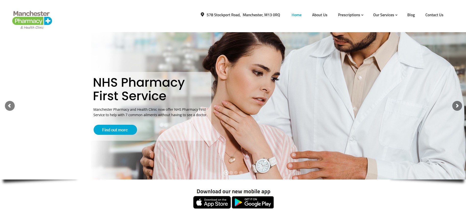 Manchester Pharmacy and Health Clinic website