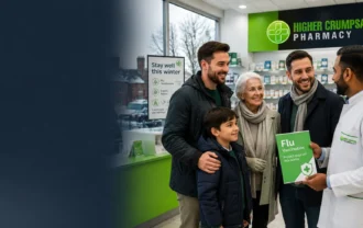 Flu vaccination support for families in Middleton Manchester before winter.